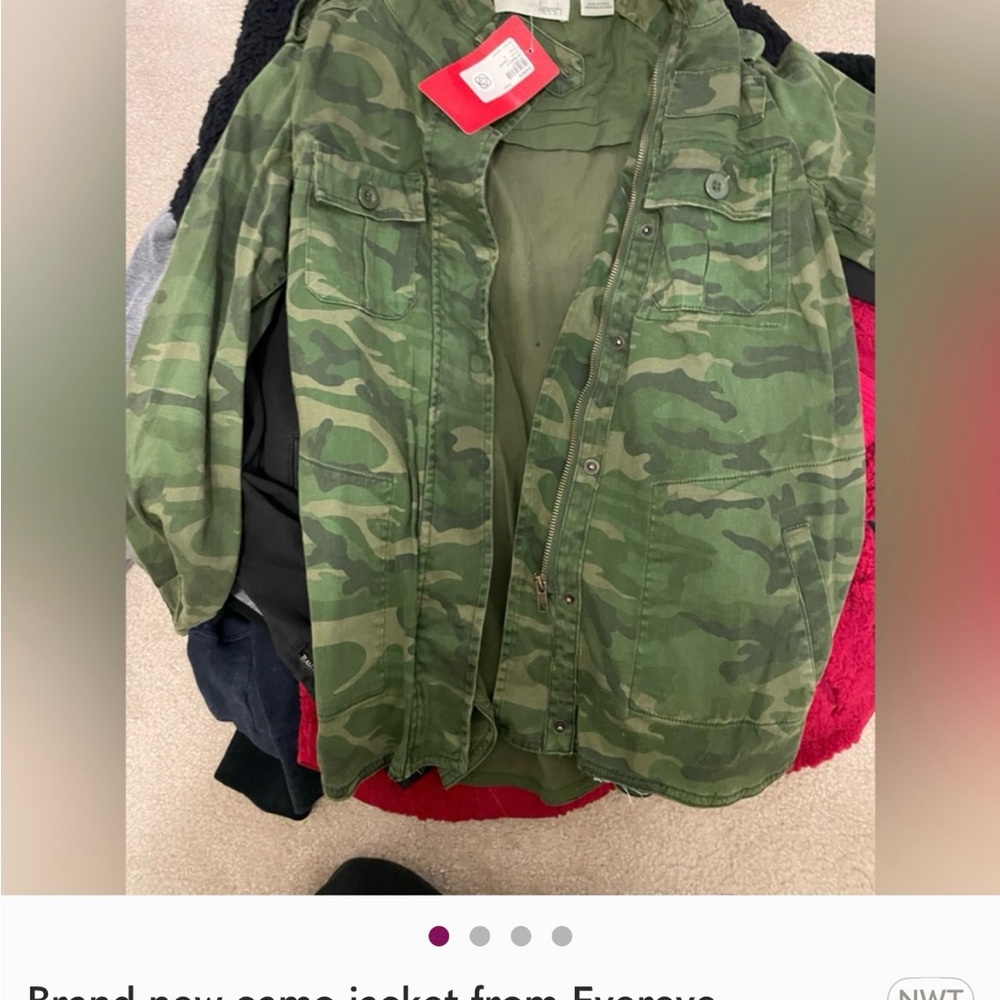 Evereve Green Camo Utility Jacket